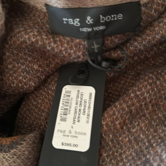 Rag & Bone Leopard Mohair Winslow Cardigan - Picture 7 of 7